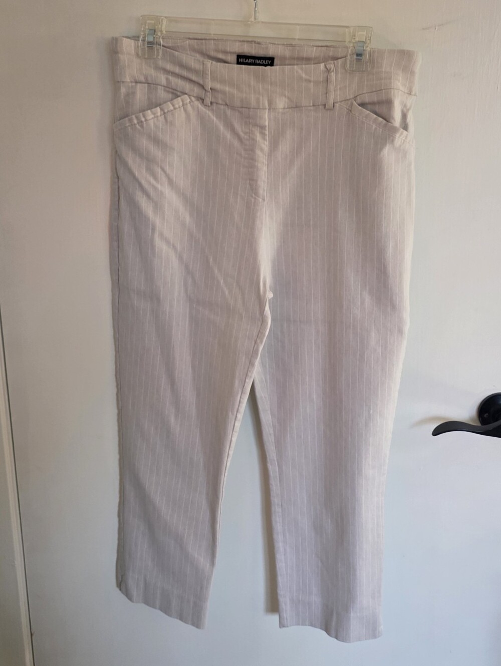Hilary Radley Khaki Pinestrip Capris